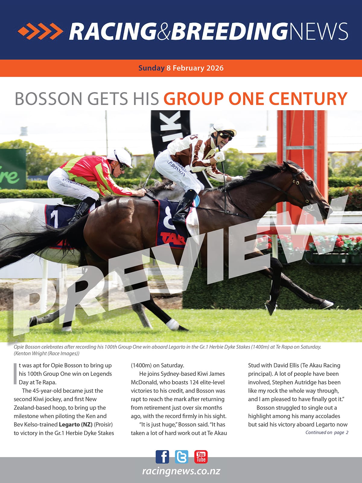 NZ Racing and Breeding News – 08 February 2026