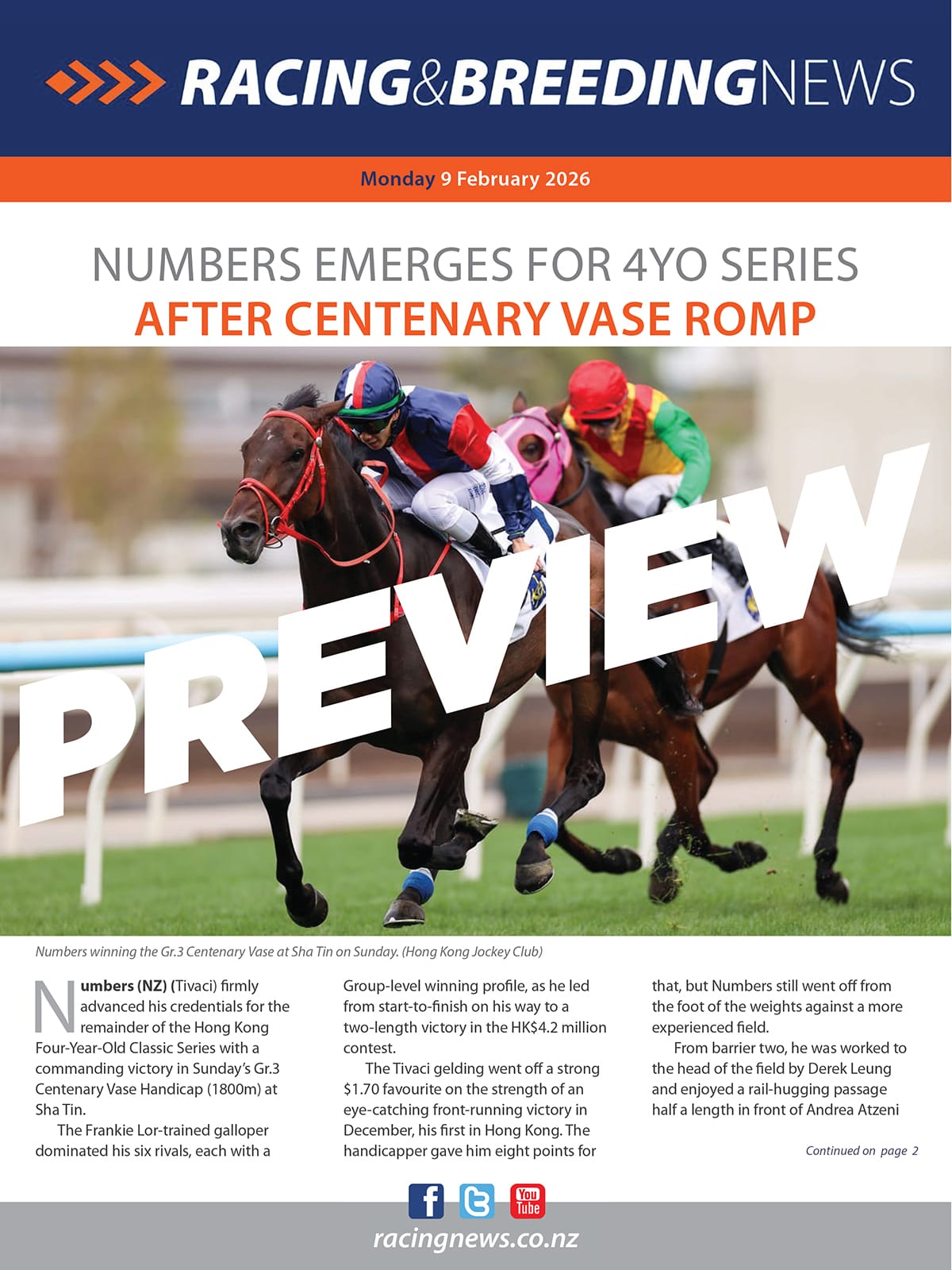 NZ Racing and Breeding News – 09 February 2026