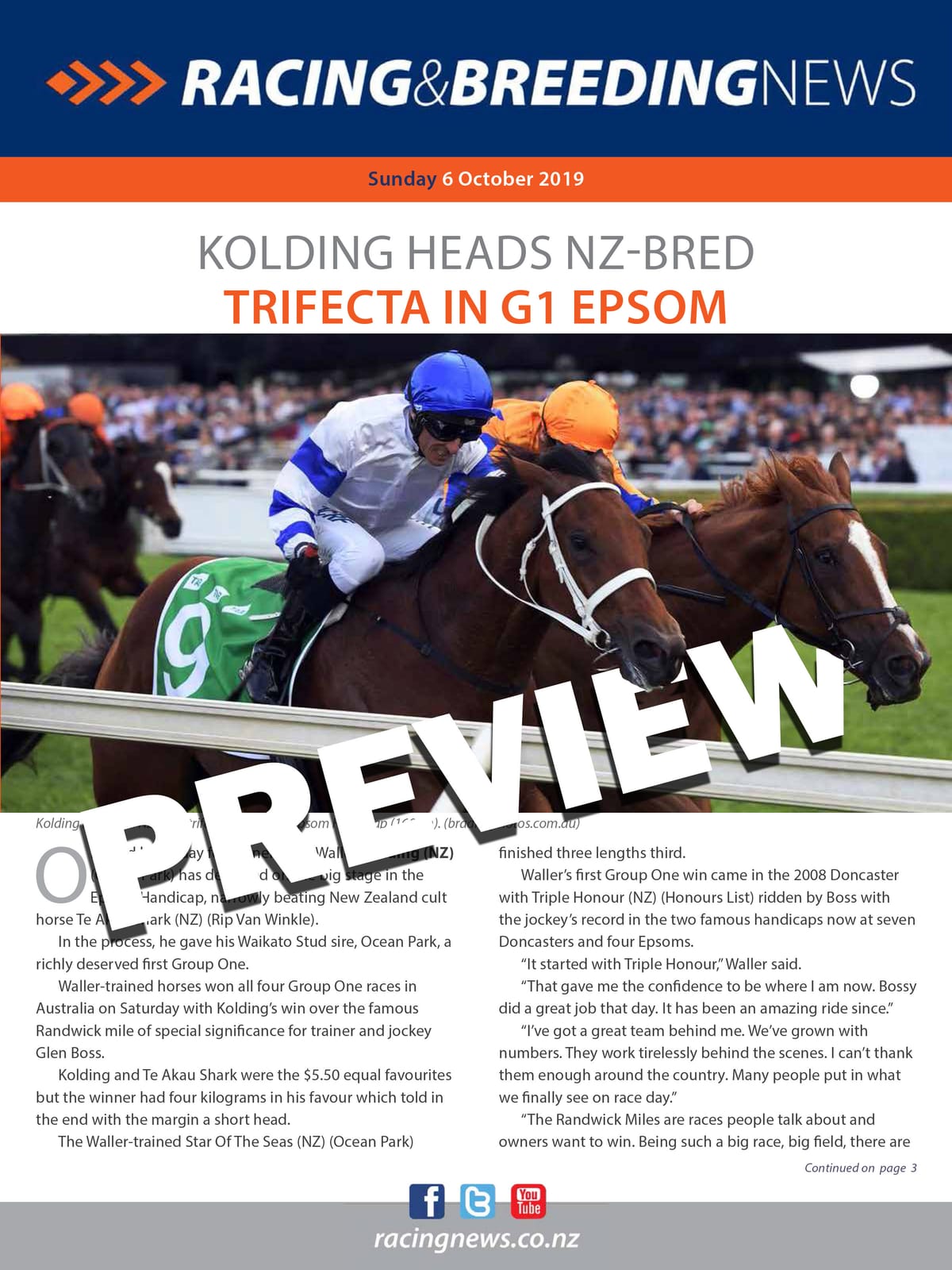 NZ Racing and Breeding News – 6 October 2019