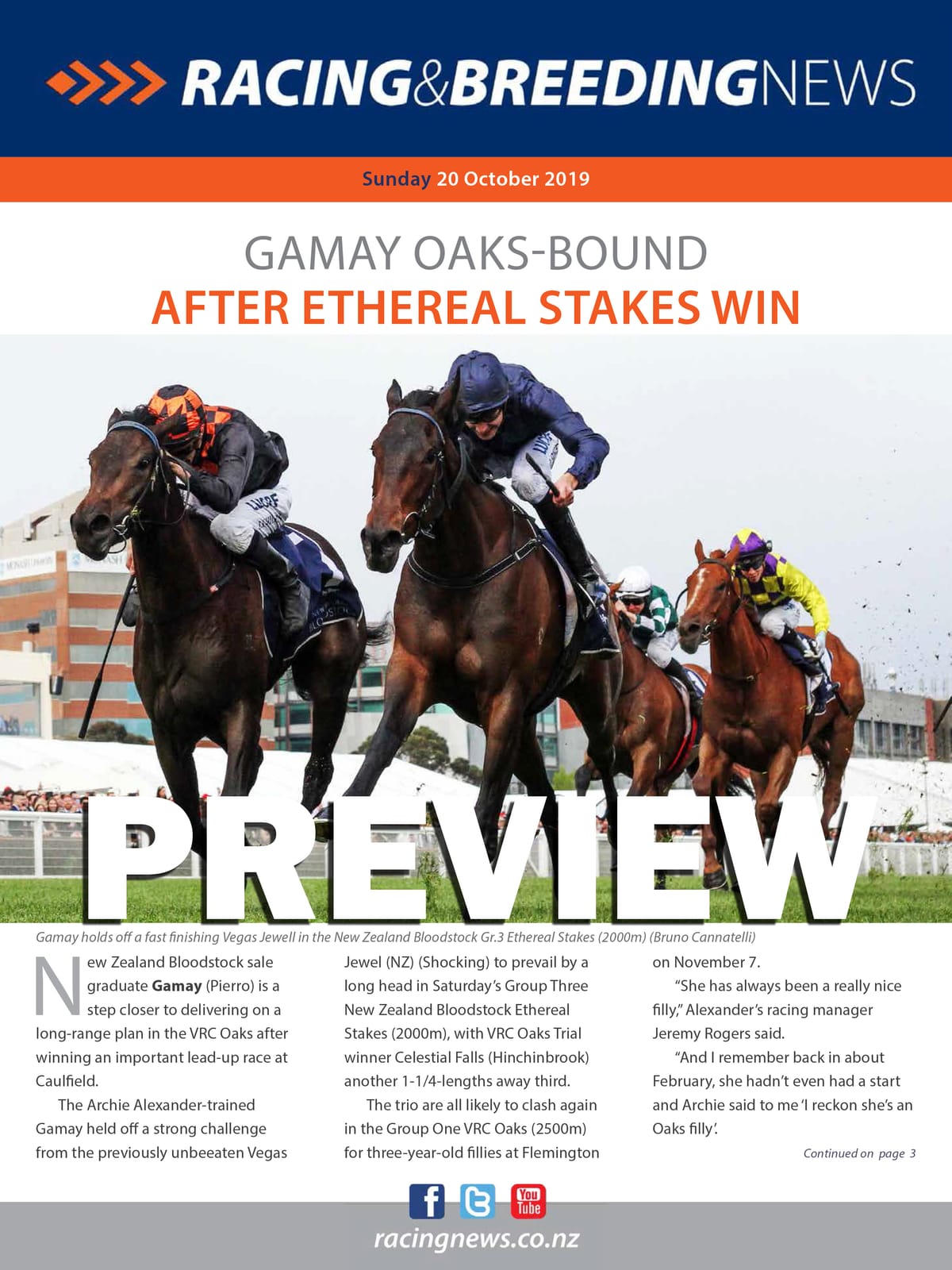 NZ Racing and Breeding News – 20 October 2019