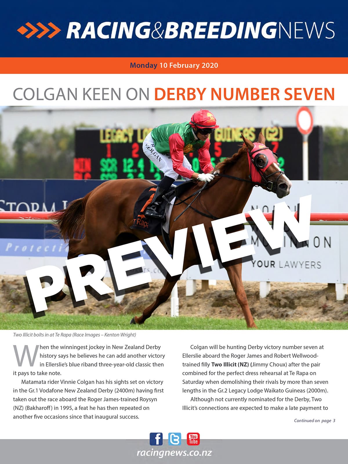 NZ Racing and Breeding News – 10 February 2020