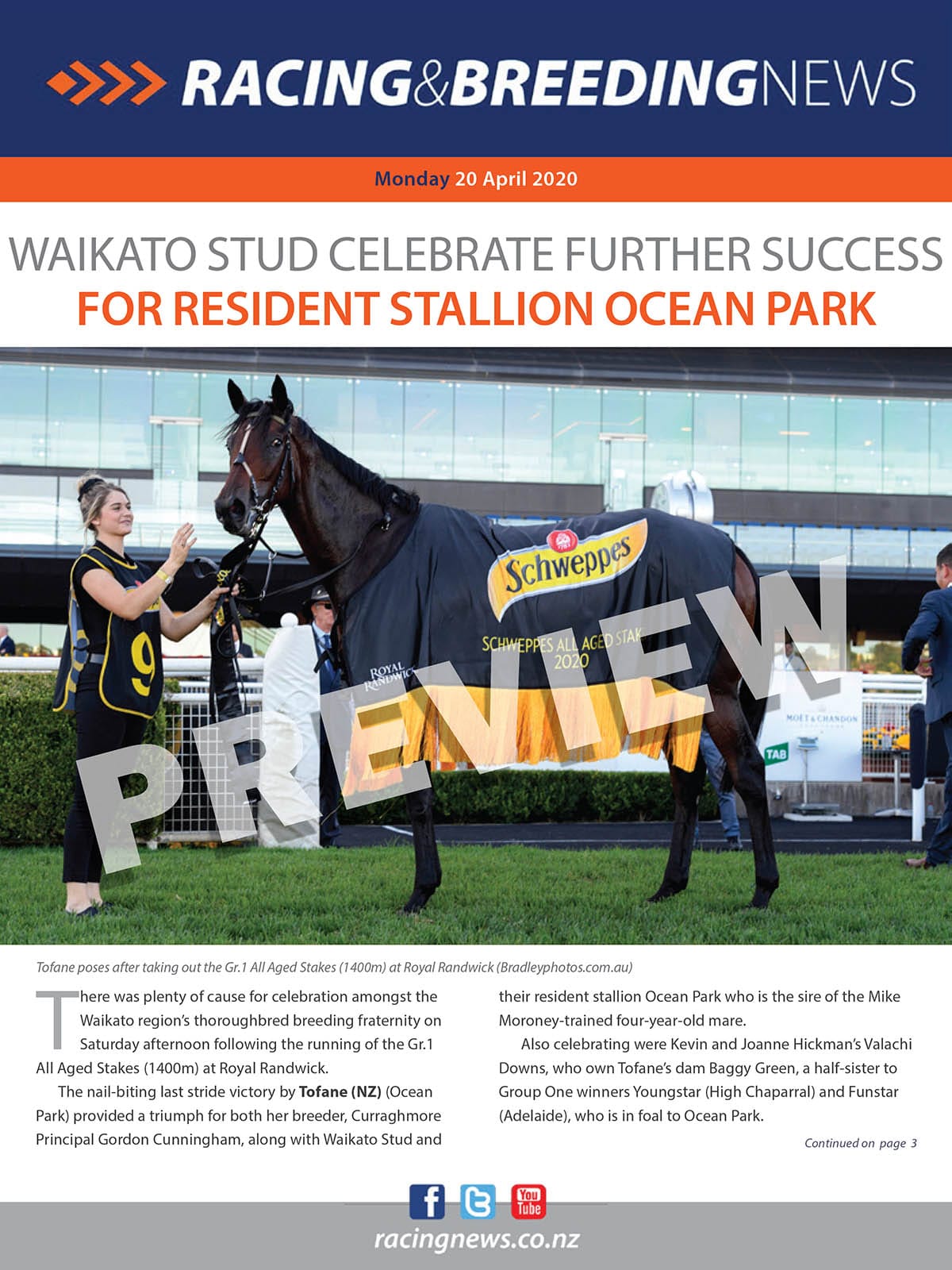 NZ Racing and Breeding News – 20 April 2020