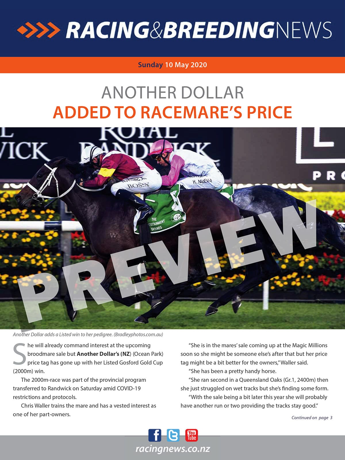 NZ Racing and Breeding News – 10 May 2020