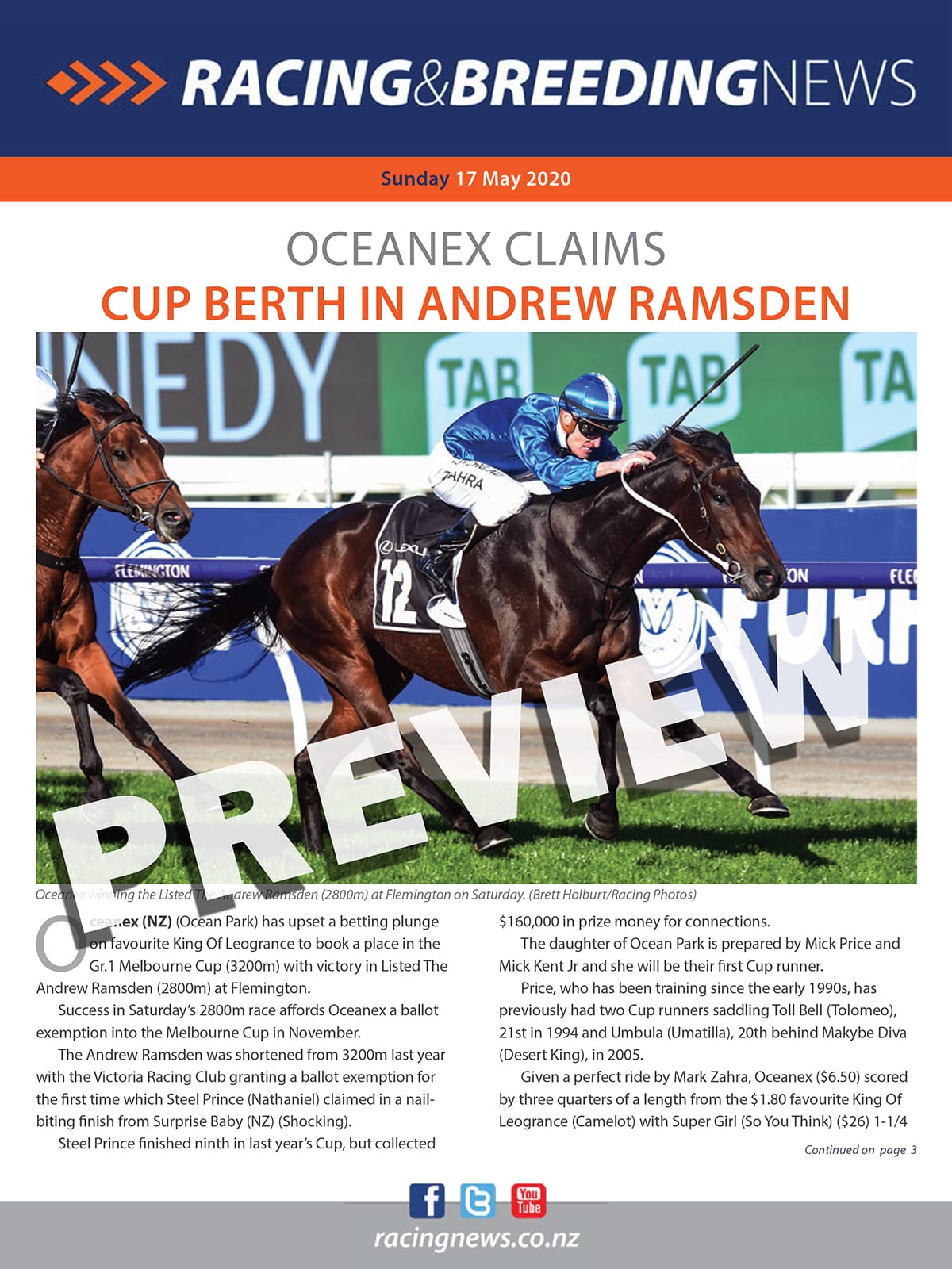 NZ Racing and Breeding News – 17 May 2020