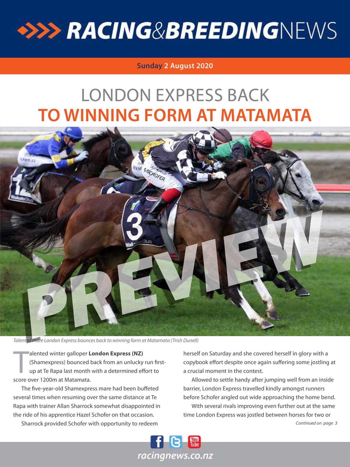 NZ Racing and Breeding News – 2 August 2020