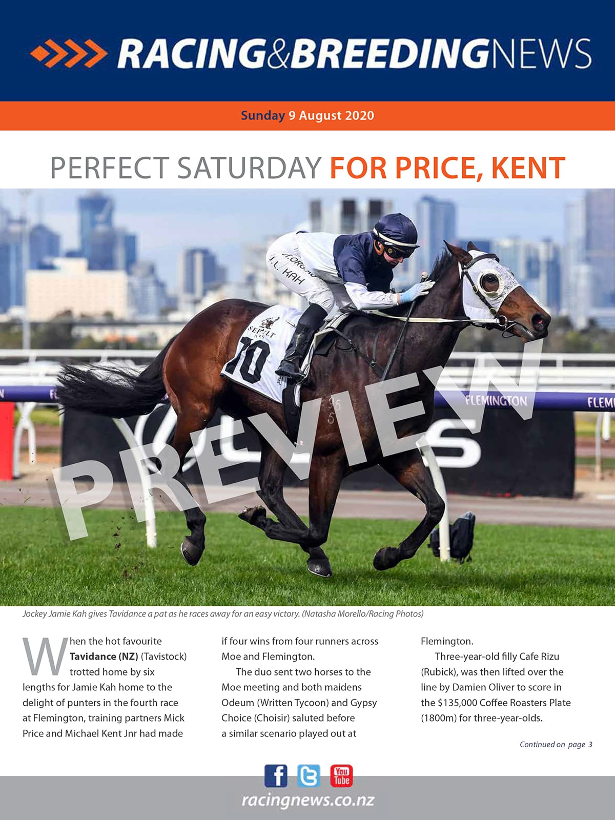 NZ Racing and Breeding News – 09 August 2020