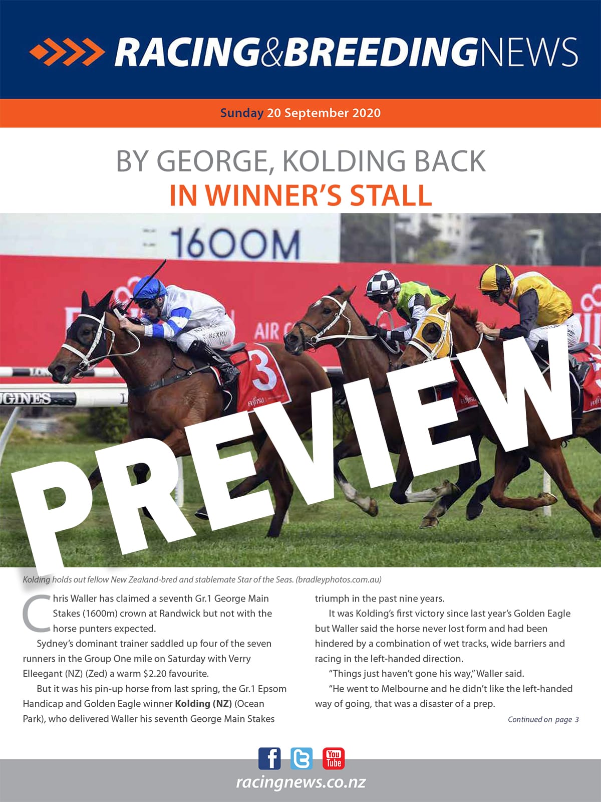 NZ Racing and Breeding News – 20 September 2020