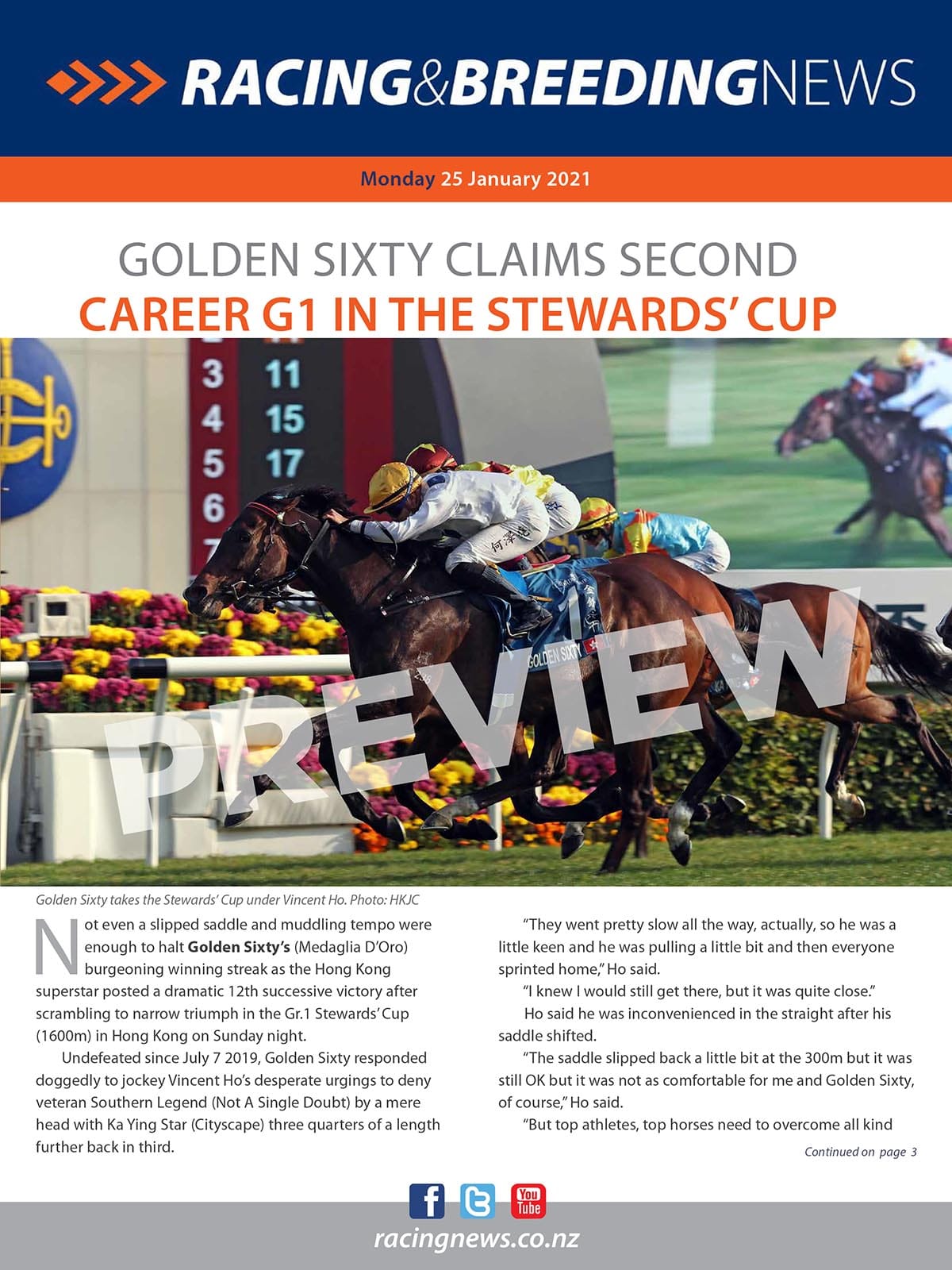 NZ Racing and Breeding News – 25 January 2021