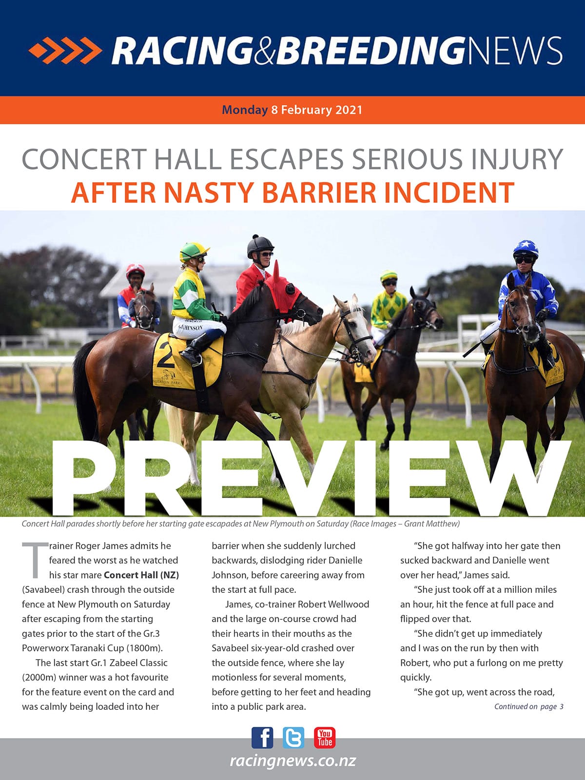 NZ Racing and Breeding News – 08 February 2021