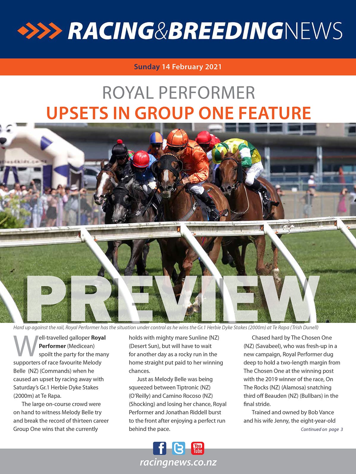 NZ Racing and Breeding News – 14 February 2021