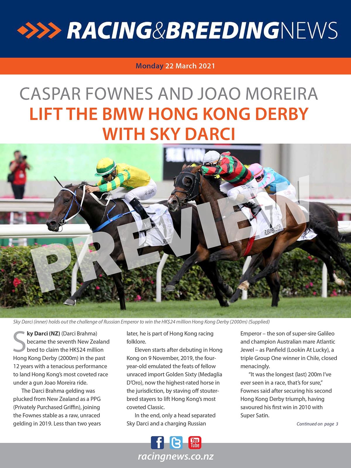 NZ Racing and Breeding News – 22 March 2021