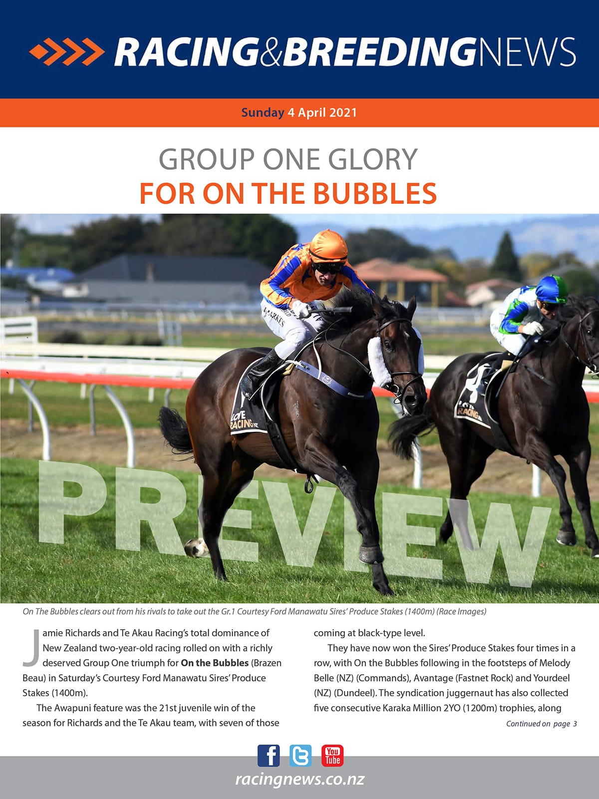 NZ Racing and Breeding News – 04 April 2021