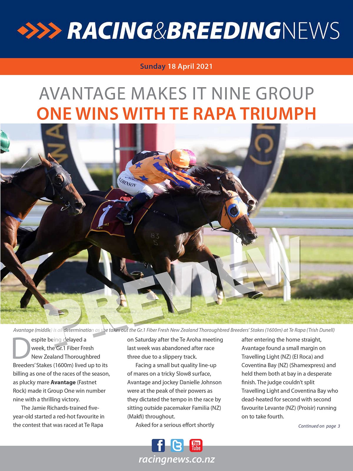 NZ Racing and Breeding News – 18 April 2021