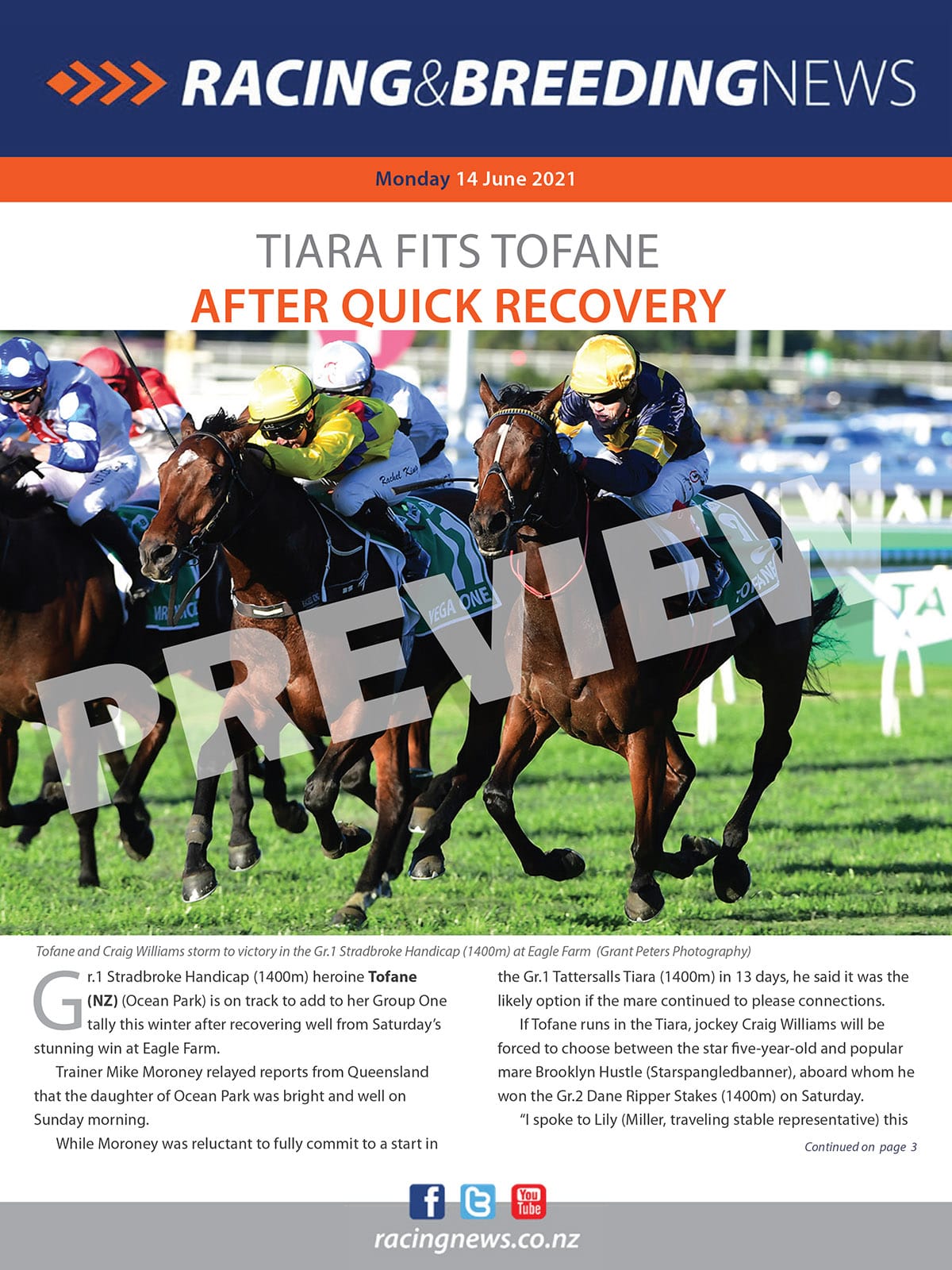 NZ Racing and Breeding News – 14 June 2021