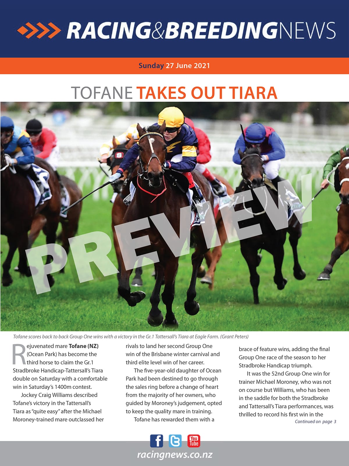 NZ Racing and Breeding News – 27 June 2021