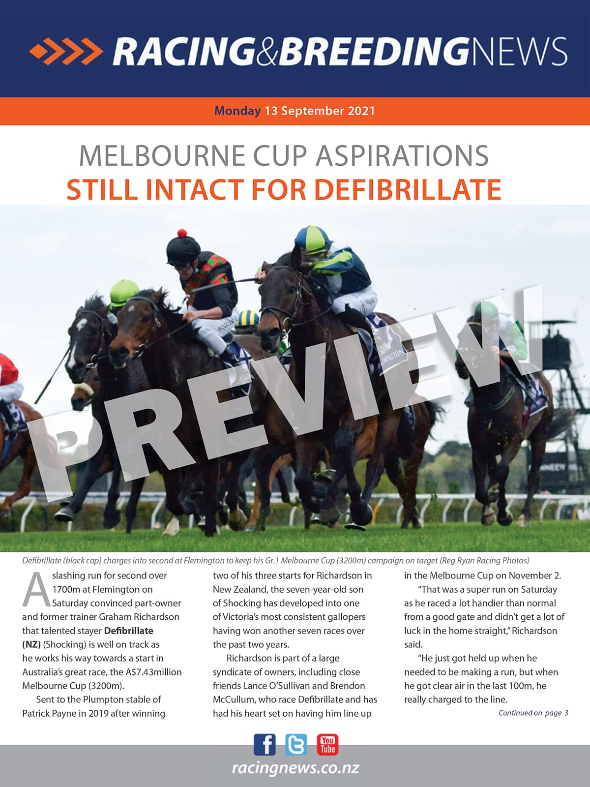 NZ Racing and Breeding News – 13 September 2021