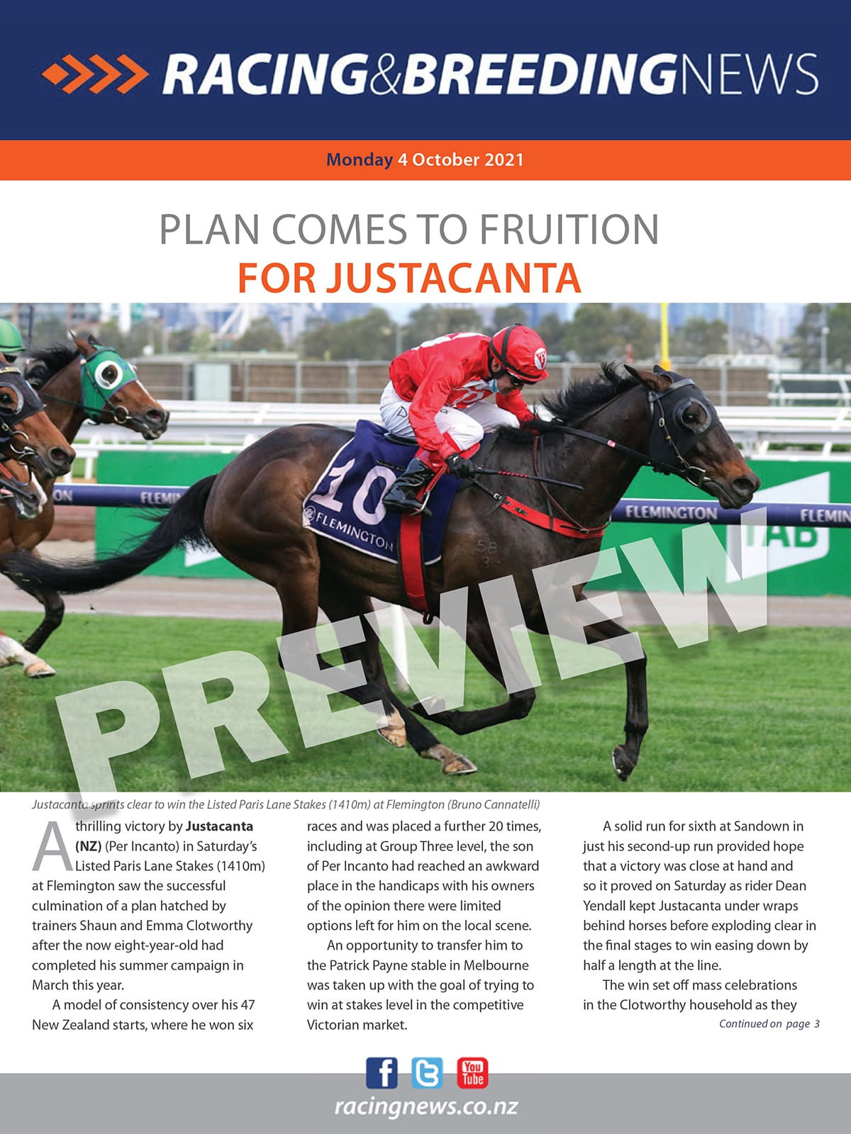 NZ Racing and Breeding News – 04 October 2021