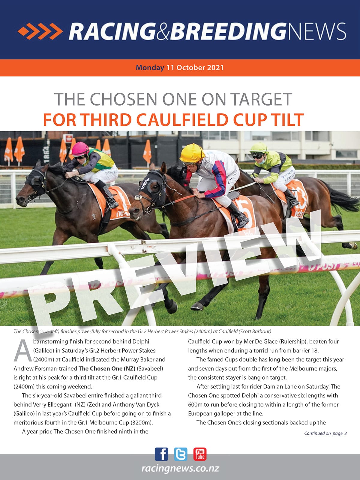 NZ Racing and Breeding News – 11 October 2021