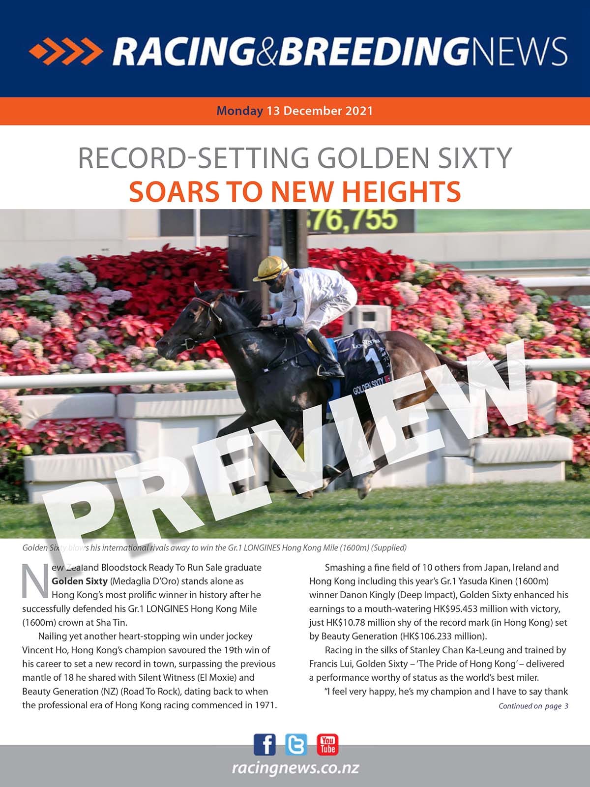 NZ Racing and Breeding News – 13 December 2021