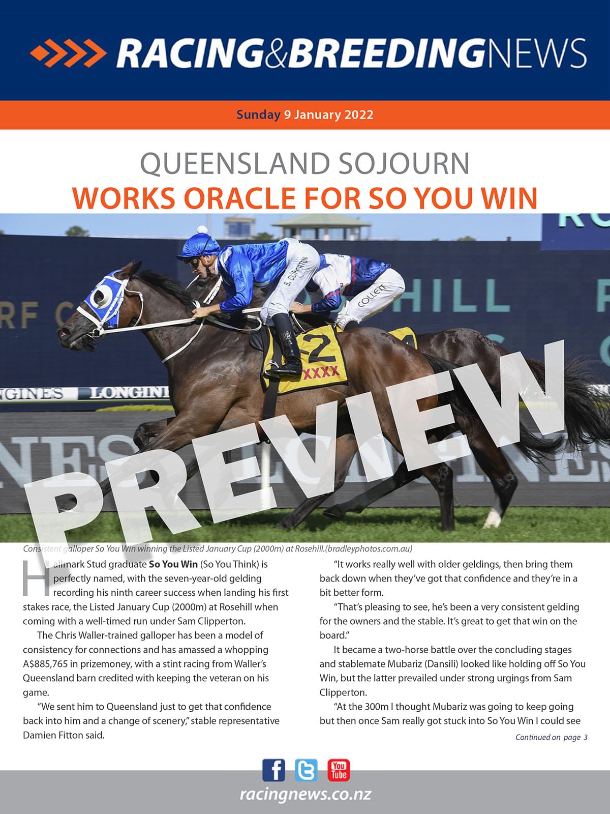 NZ Racing and Breeding News – 09 January 2022