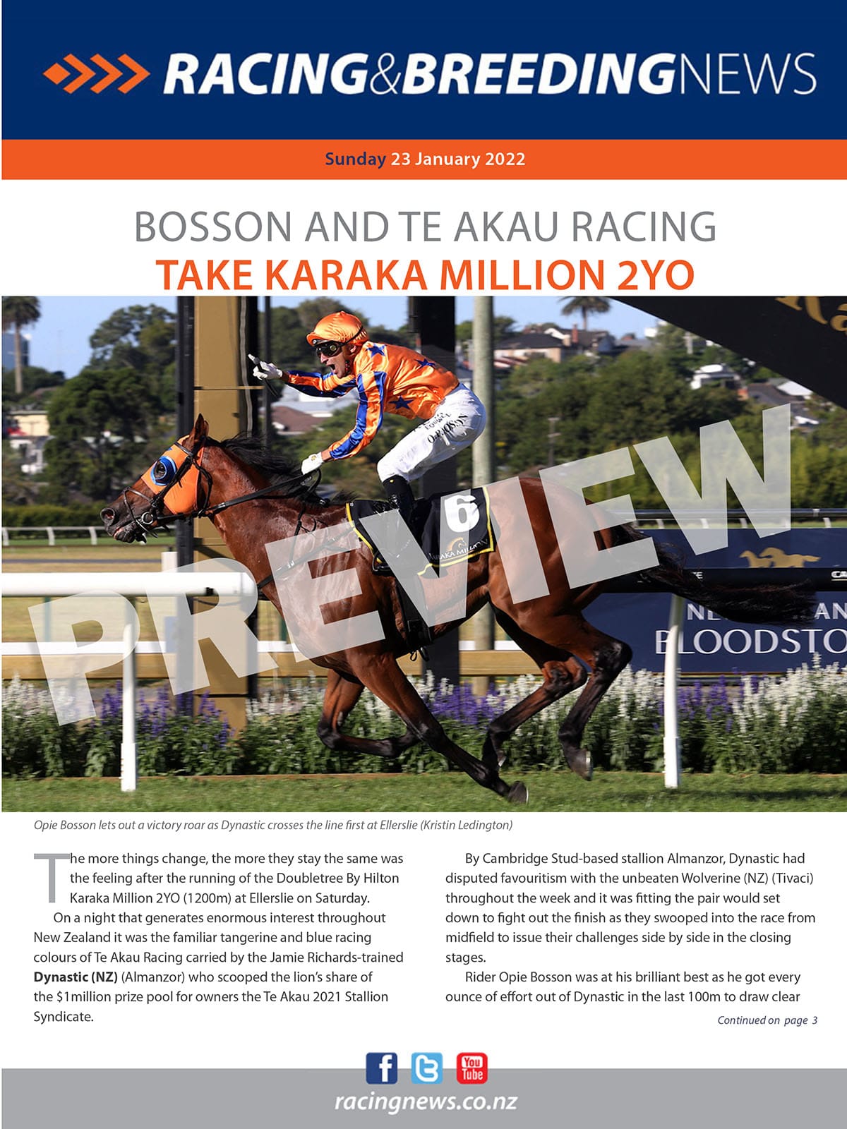NZ Racing and Breeding News – 23 January 2022