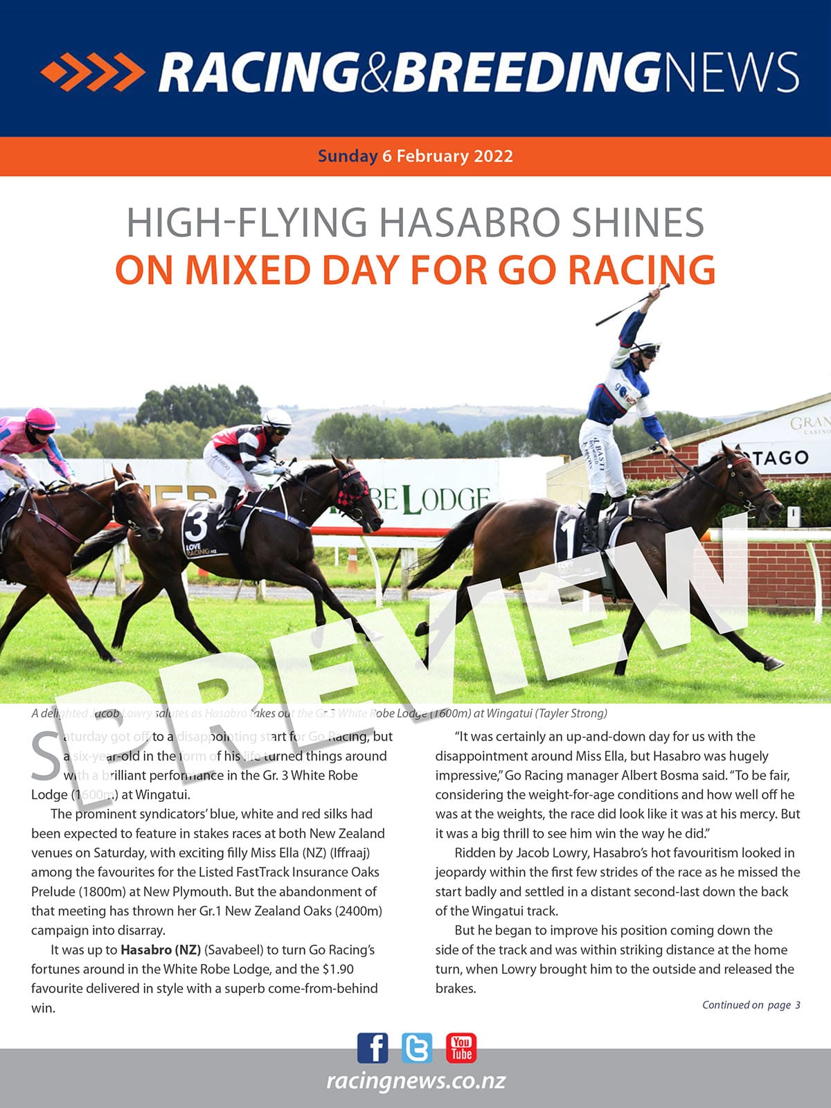 NZ Racing and Breeding News – 06 February 2022