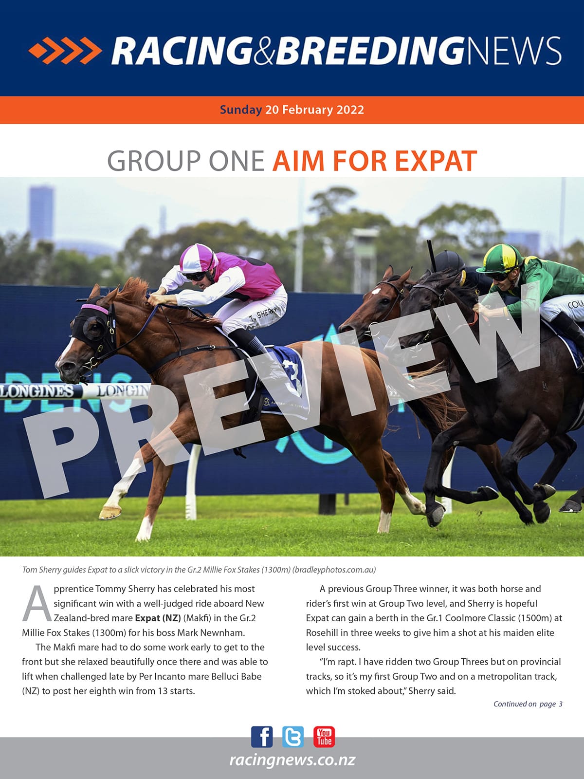 NZ Racing and Breeding News – 20 February 2022
