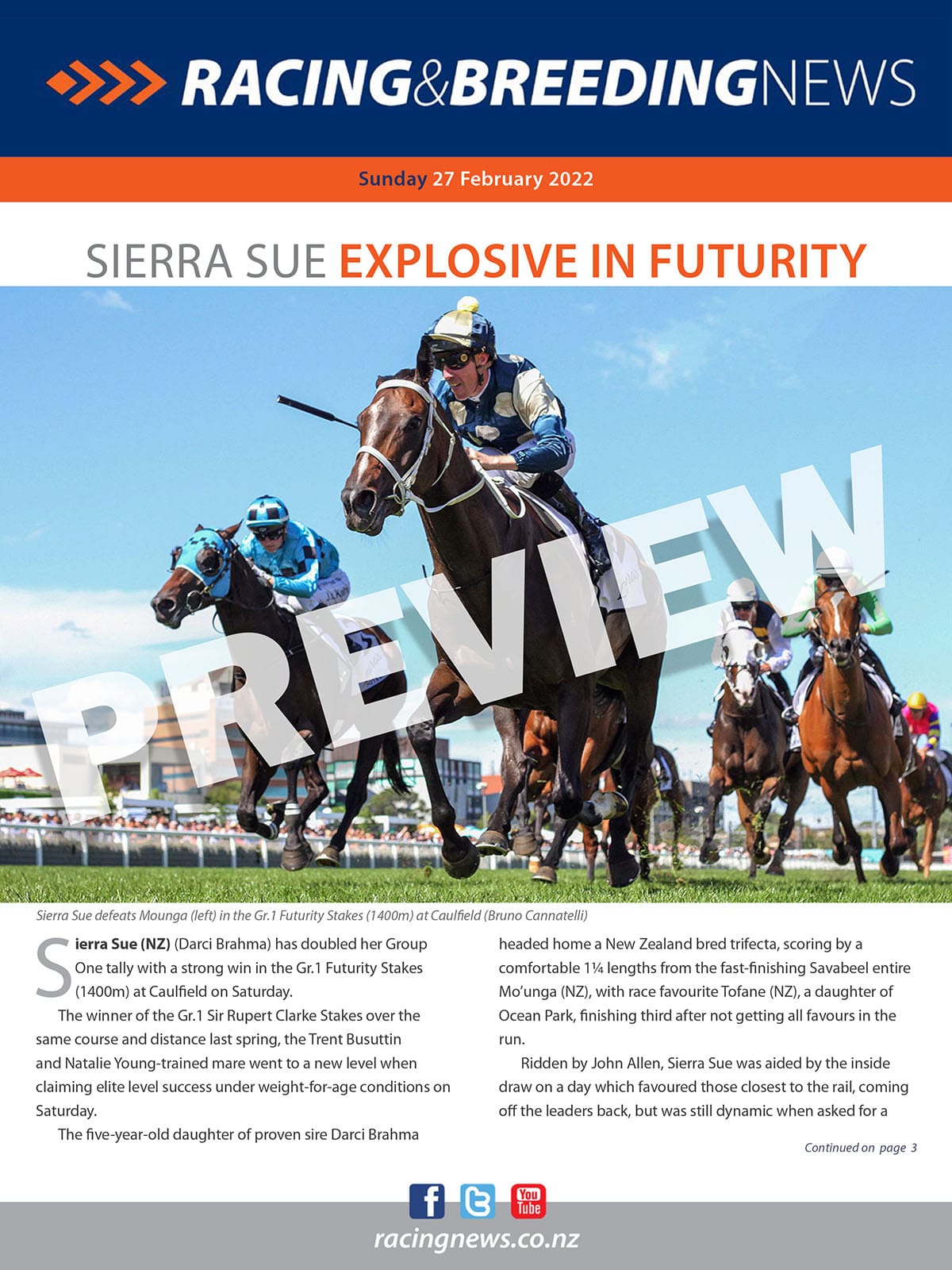 NZ Racing and Breeding News – 27 February 2022