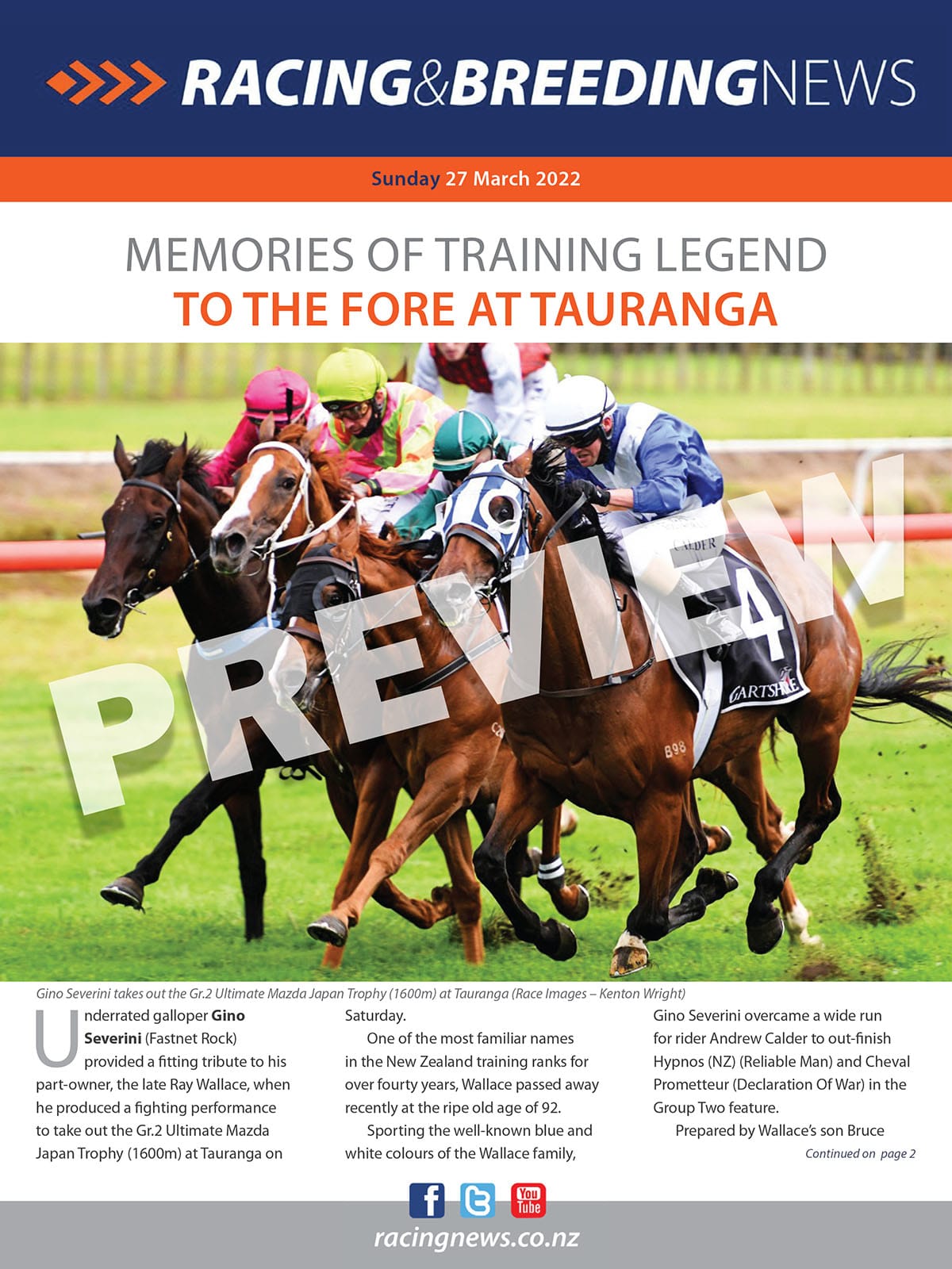 NZ Racing and Breeding News – 27 March 2022