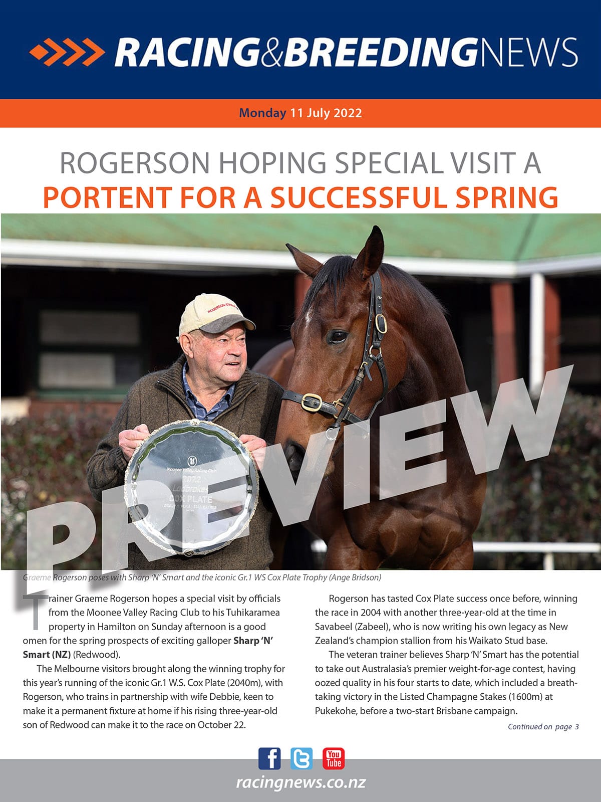 NZ Racing and Breeding News – 11 July 2022