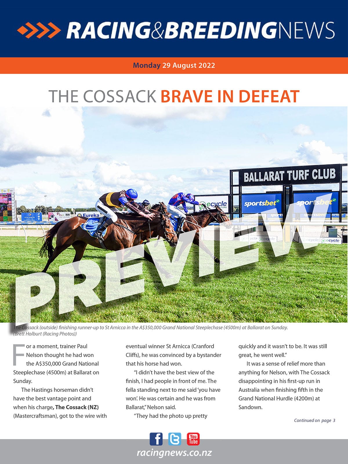 NZ Racing and Breeding News – 29 August 2022