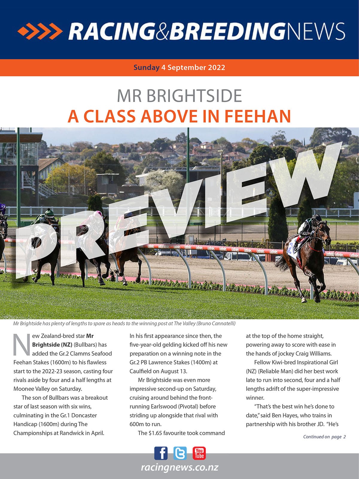 NZ Racing and Breeding News – 04 September 2022