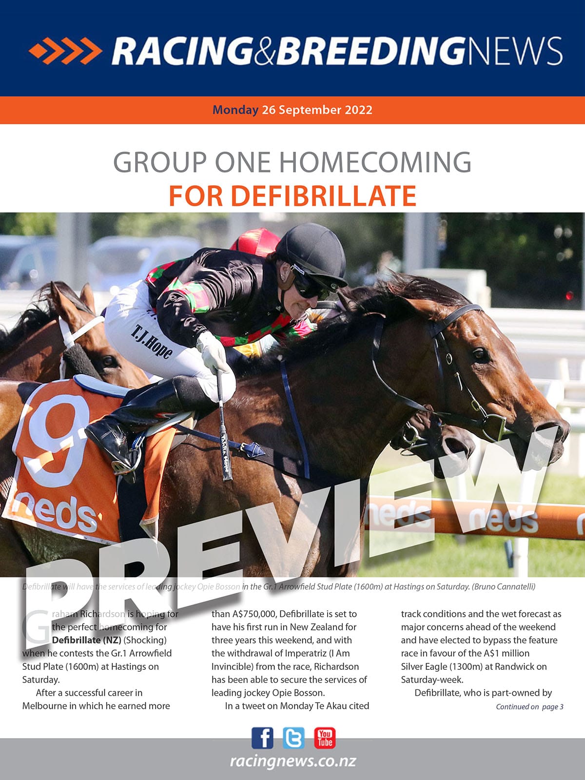 NZ Racing and Breeding News – 26 September 2022