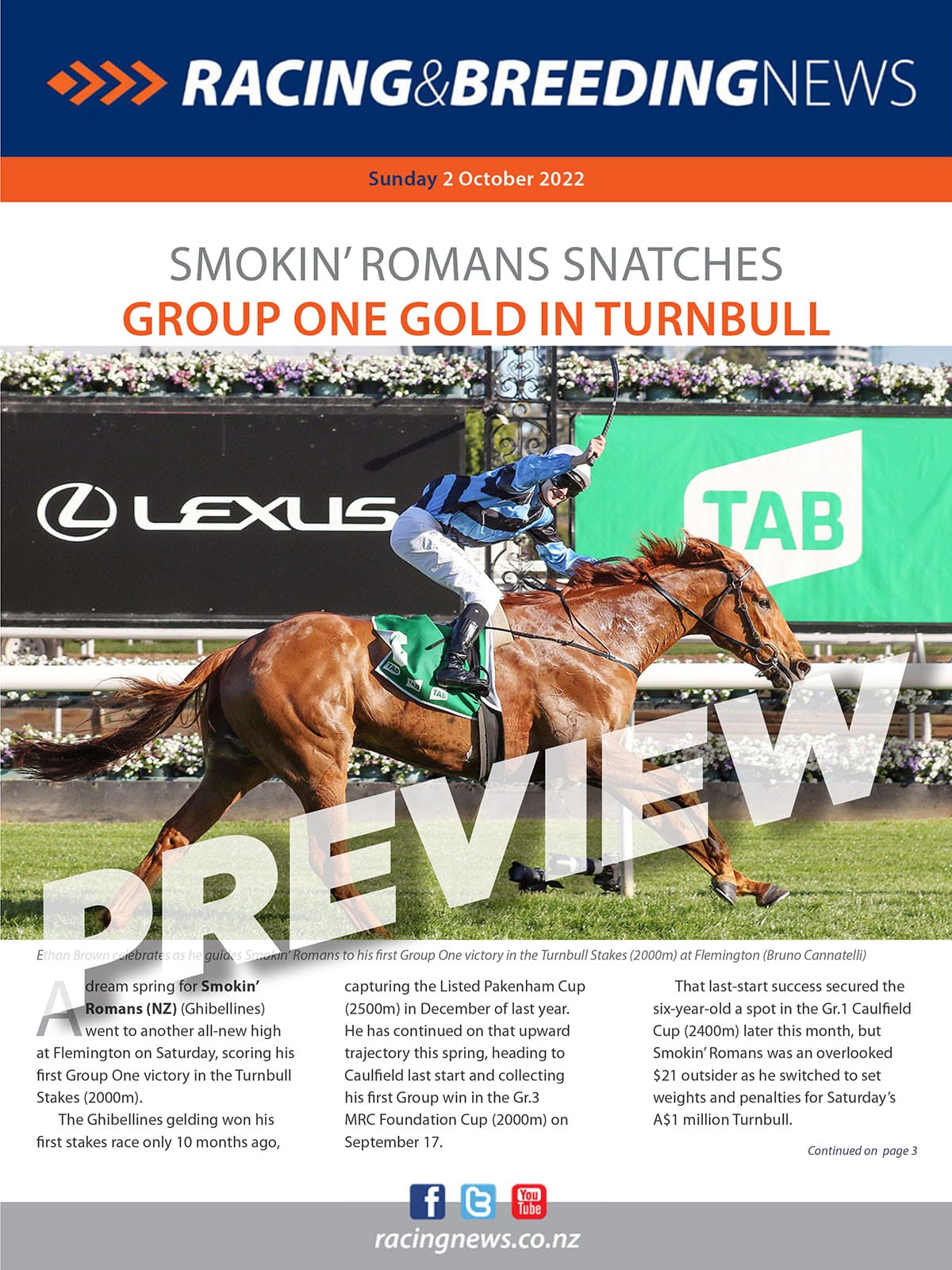 NZ Racing and Breeding News – 02 October 2022