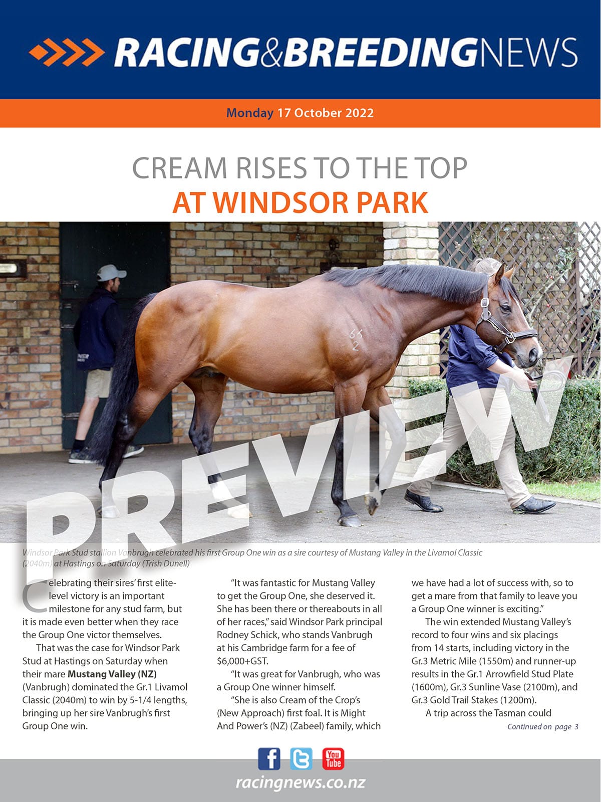 NZ Racing and Breeding News – 17 October 2022