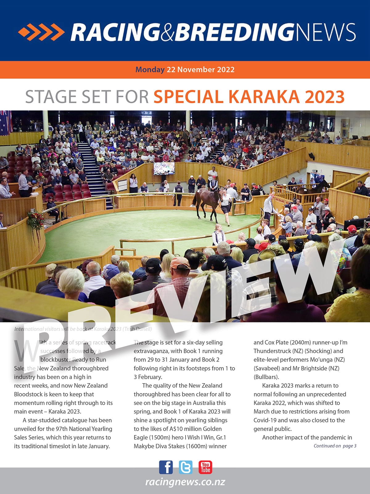 NZ Racing and Breeding News – 21 November 2022