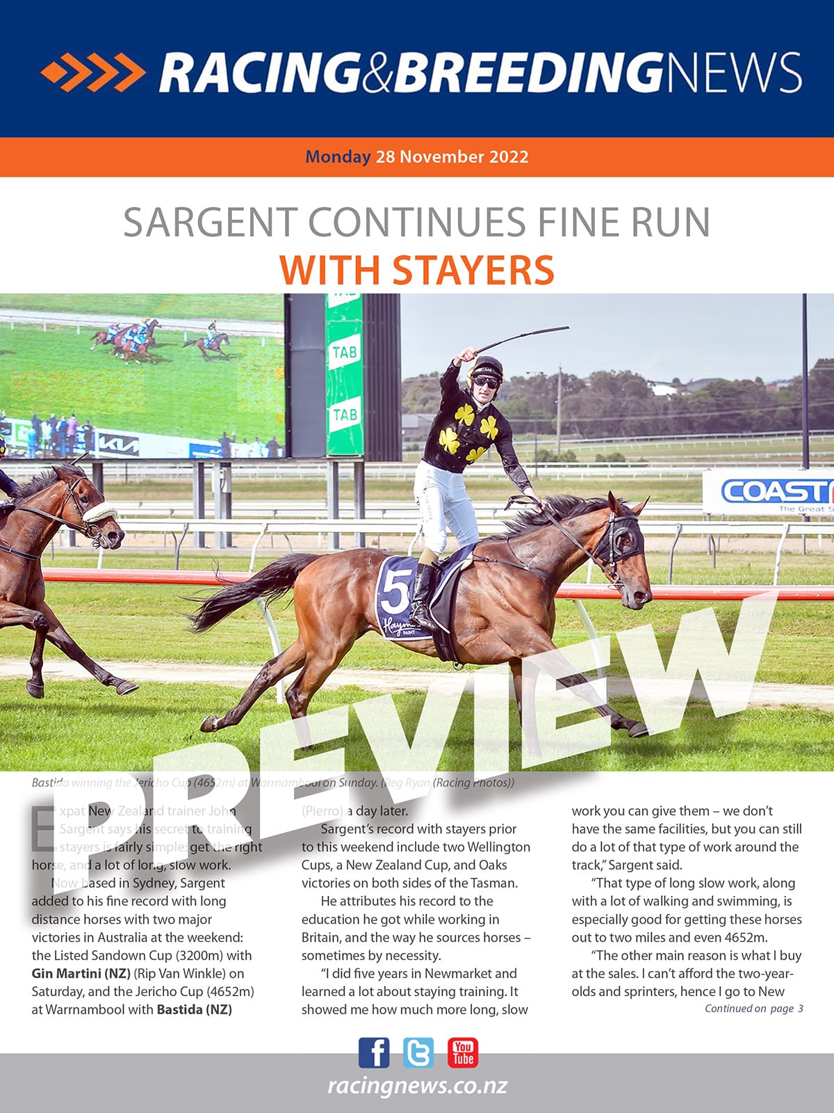 NZ Racing and Breeding News – 28 November 2022