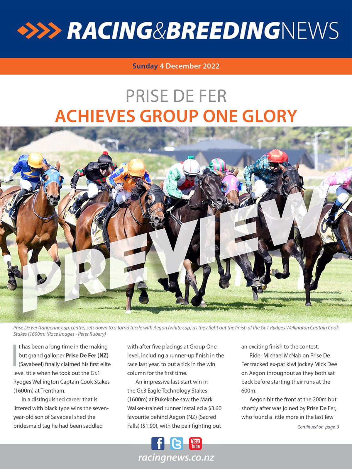 NZ Racing and Breeding News – 04 December 2022