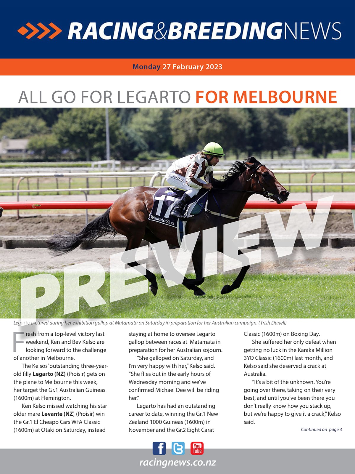NZ Racing and Breeding News – 27 February 2023