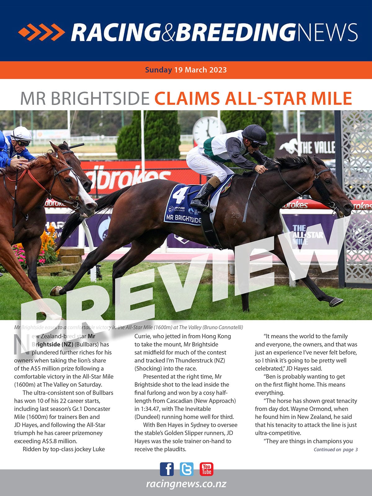 NZ Racing and Breeding News - 19 March 2023