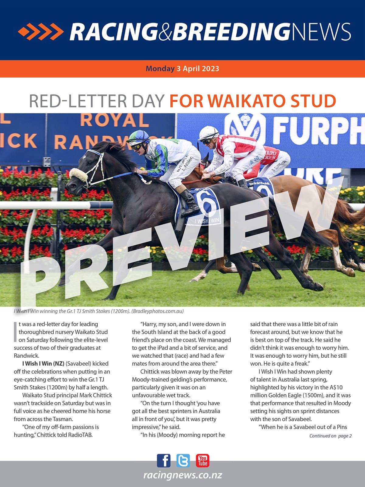 NZ Racing and Breeding News – 03 April 2023