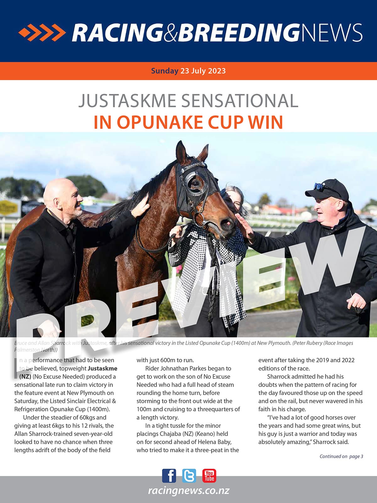 NZ Racing and Breeding News – 23 July 2023