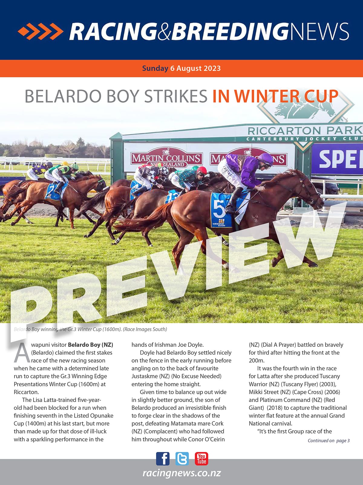 NZ Racing and Breeding News – 06 August 2023