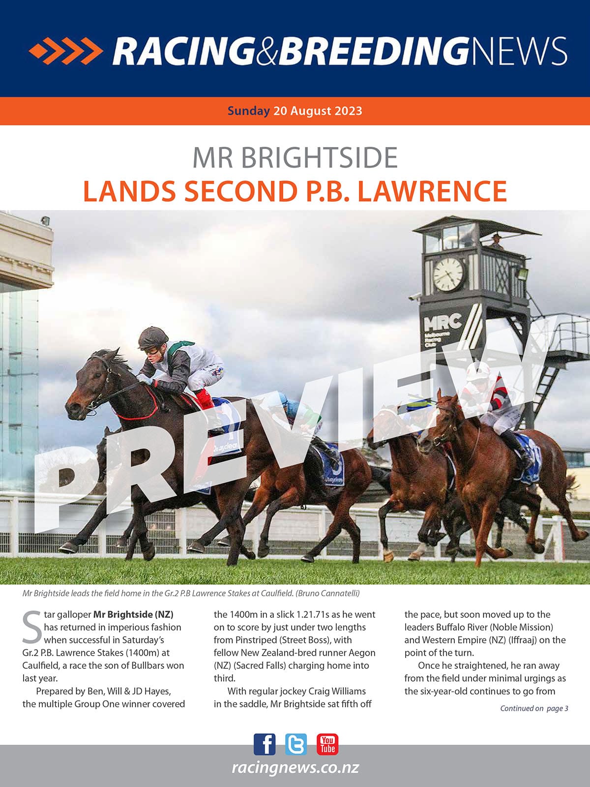 NZ Racing and Breeding News – 20 August 2023