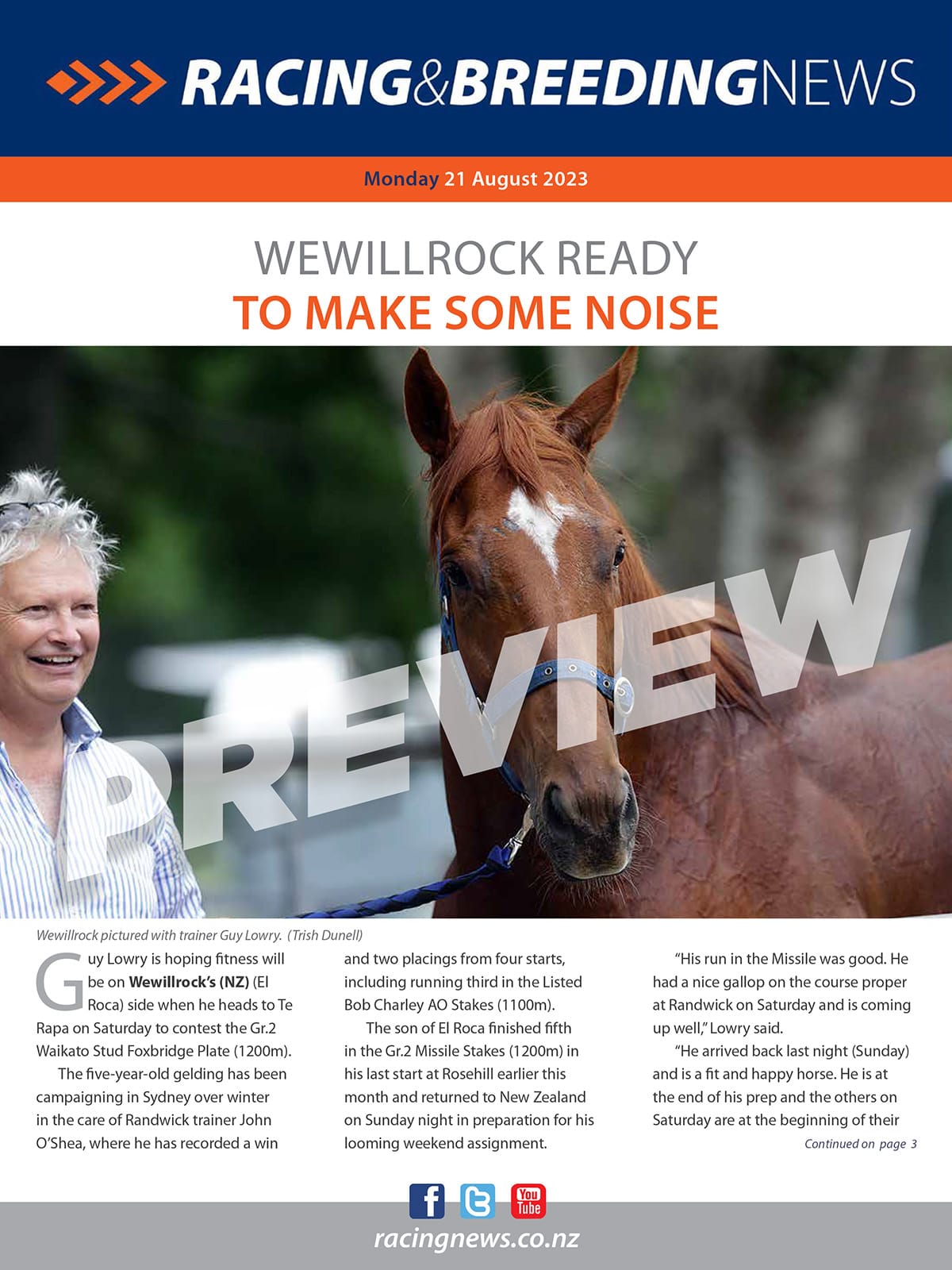 NZ Racing and Breeding News – 21 August 2023