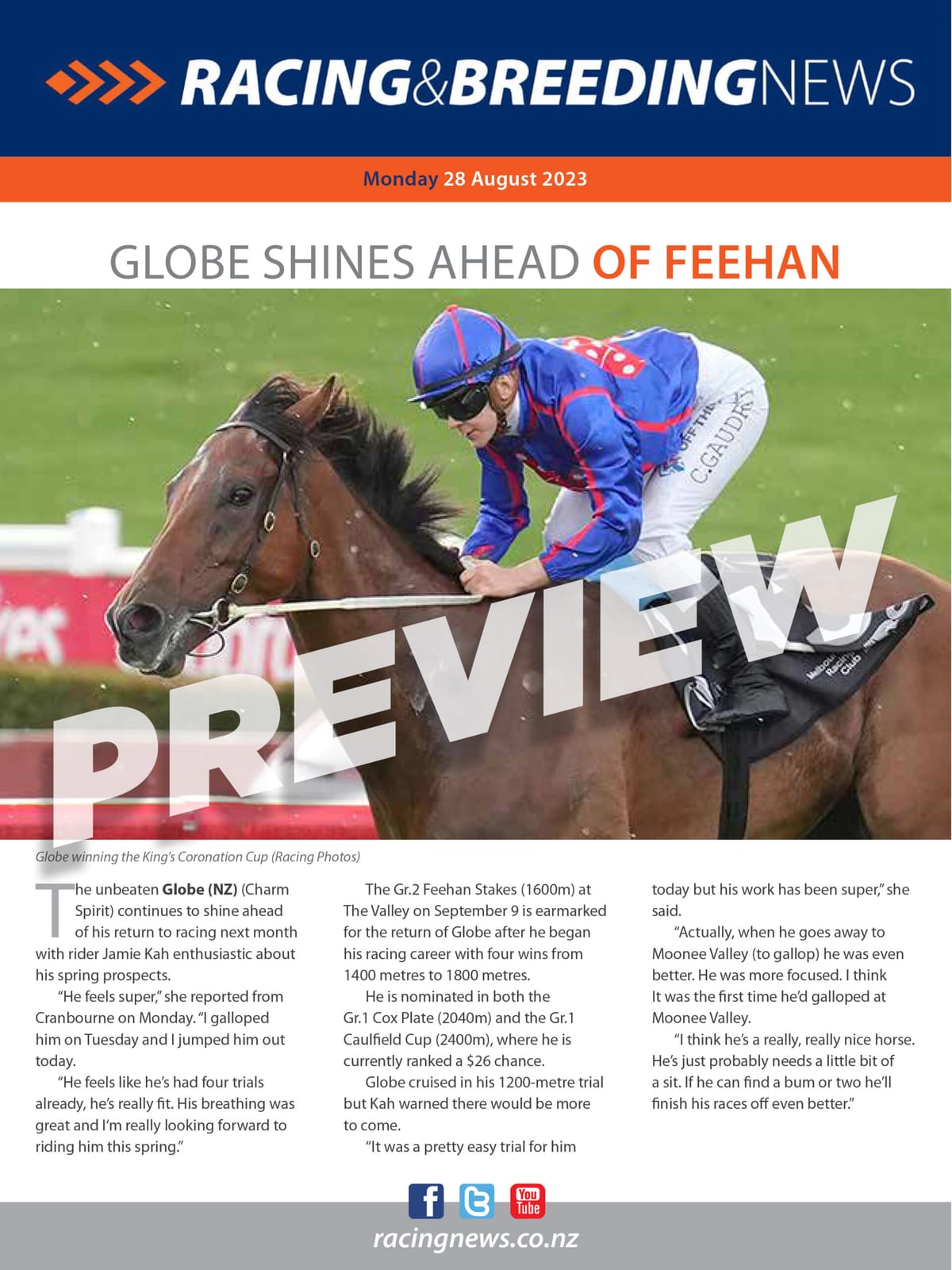NZ Racing and Breeding News – 28 August 2023