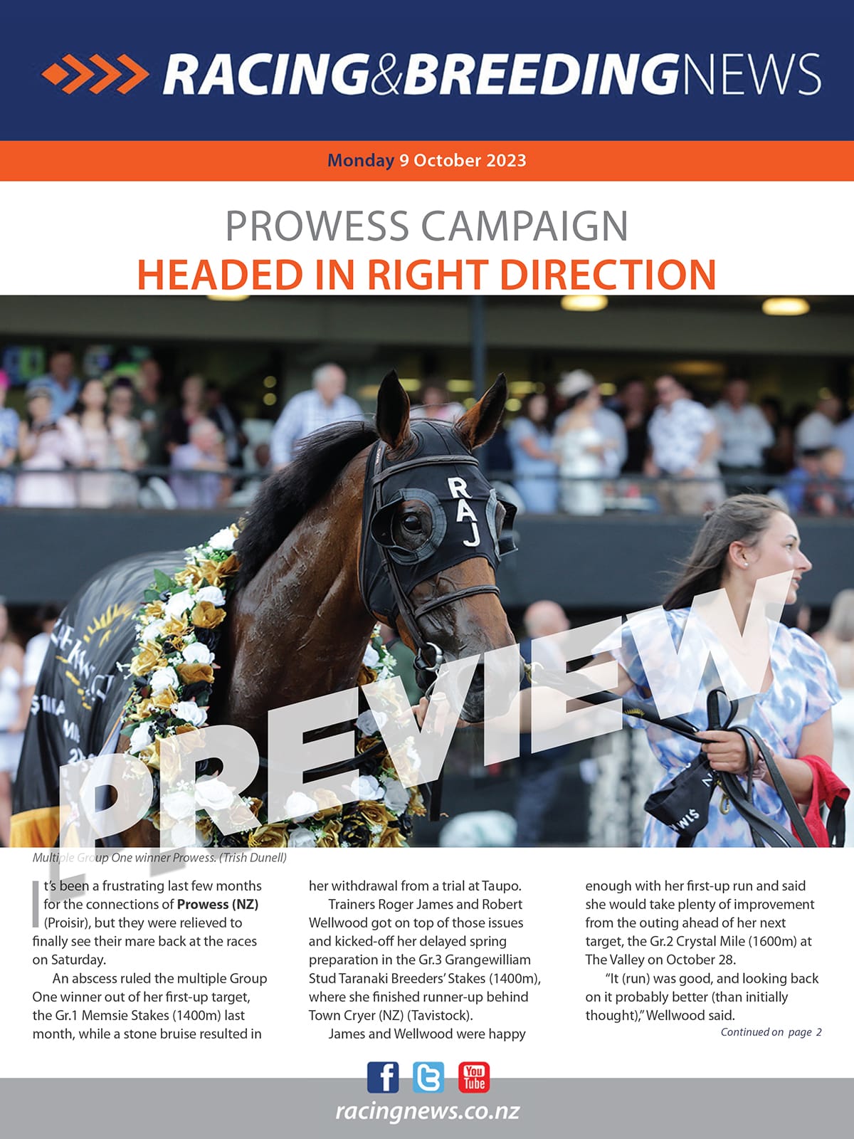 NZ Racing and Breeding News – 09 October 2023