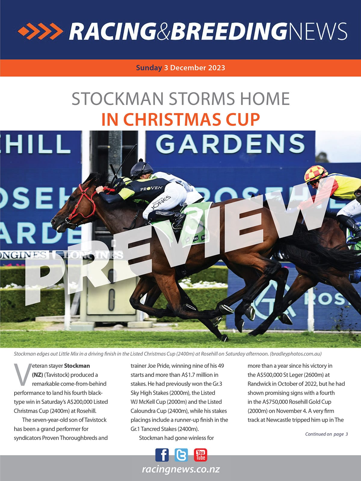 NZ Racing and Breeding News – 03 December 2023