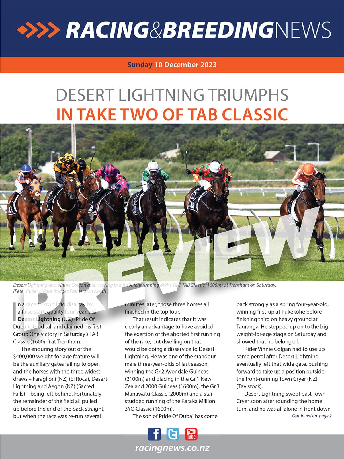 NZ Racing and Breeding News – 10 December 2023