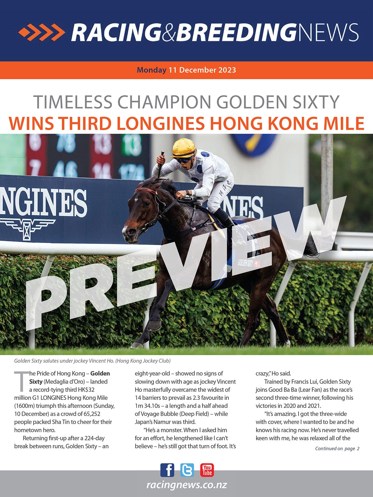 NZ Racing and Breeding News – 11 December 2023